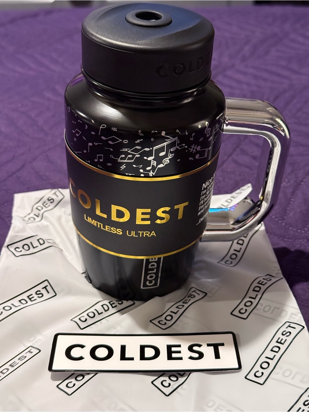 Coldest Limitless Ultra 15oz Bottle - Love of Music Limited Edition